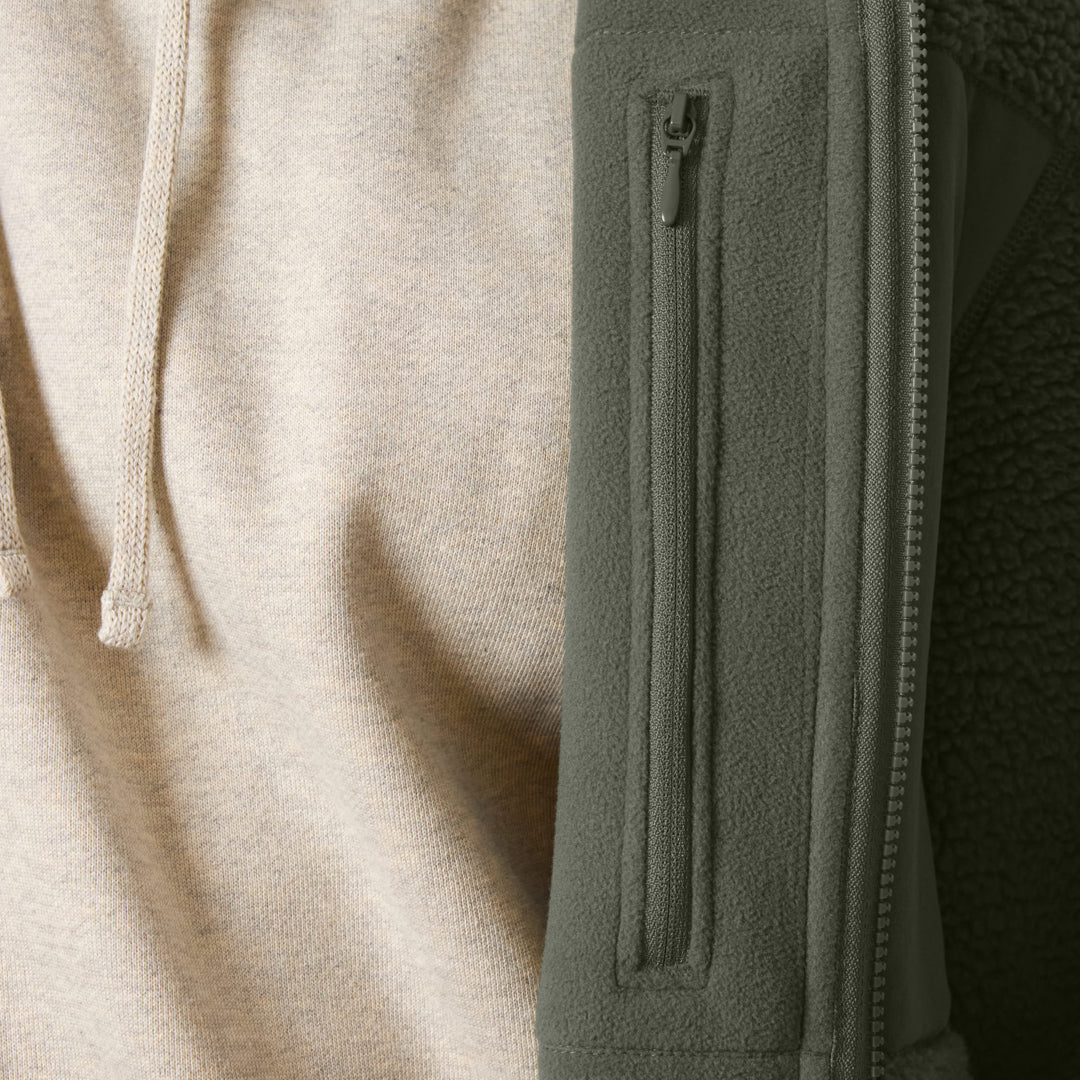 VESTE SHERPA UNISEXE KHAKI NoCase.