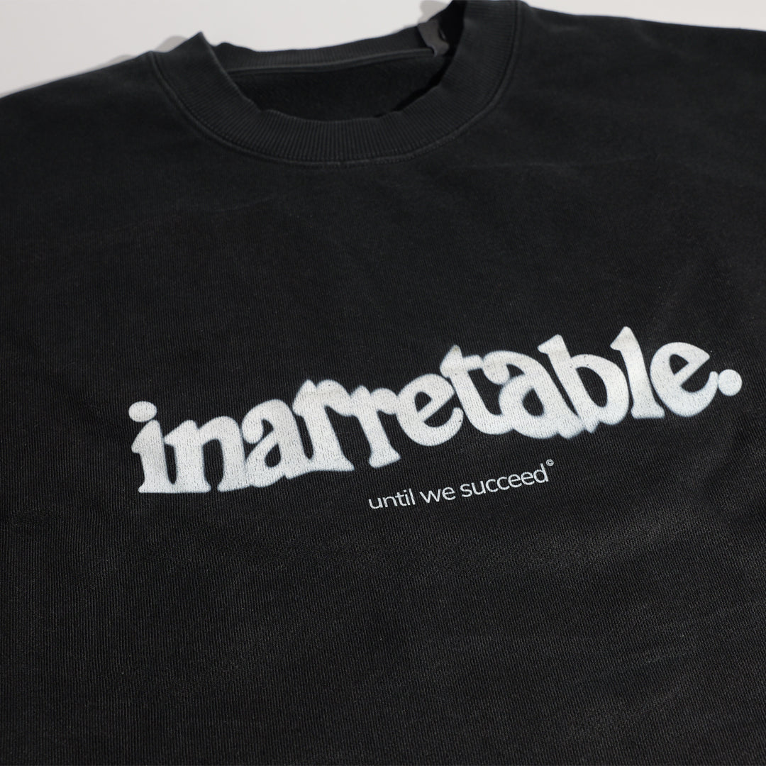 CREWNECK VINTAGE BLACK OVERSIZED inarretable.