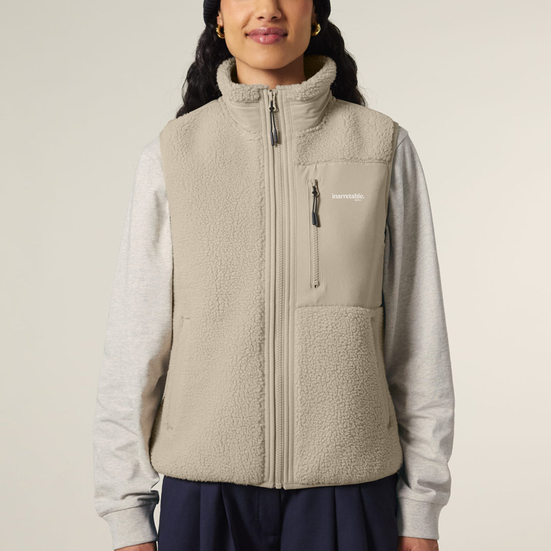 VESTE SHERPA SANS MANCHES UNISEXE CRÈME NoCase. (Copie)